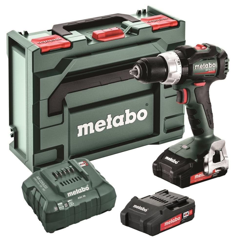 Perceuse à Percussion METABO SB 18V - Avec 2 Batteries 4.0Ah Et Coffret - 602316500