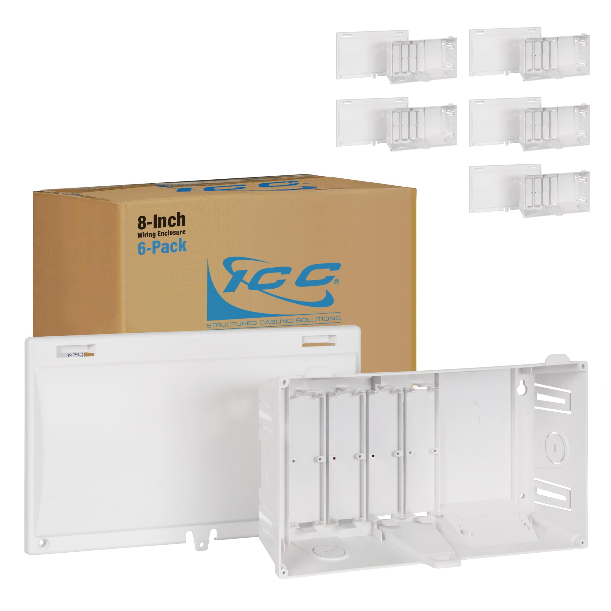 Boîte de jonction ICC 20,3 cm lot de 6 boîtier électrique multifonction - 8