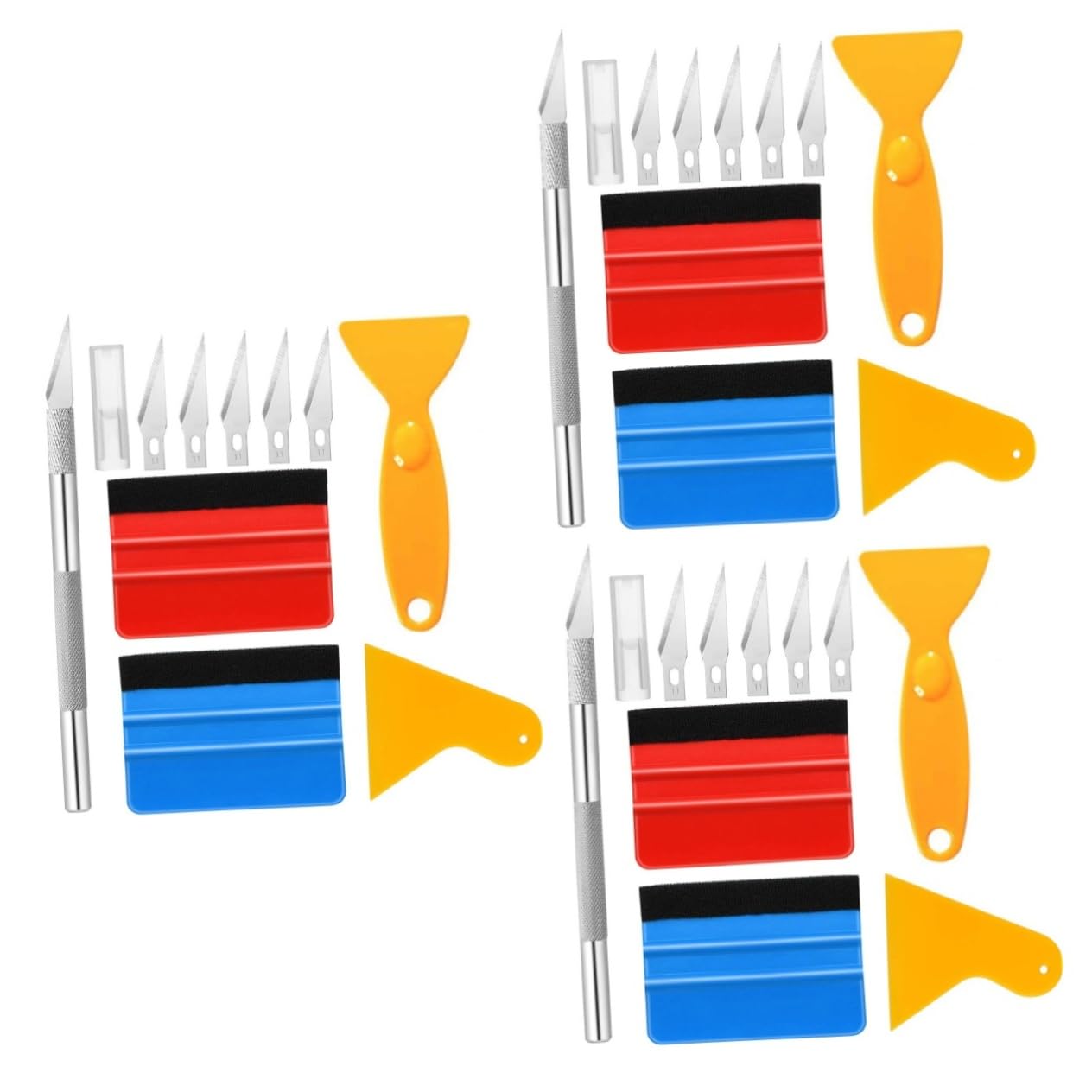 PRETYZOOM 3 Sets Practical Auto Window Tint Kit Car Vinyl Wrap Tool Strong Texture Easy Installation