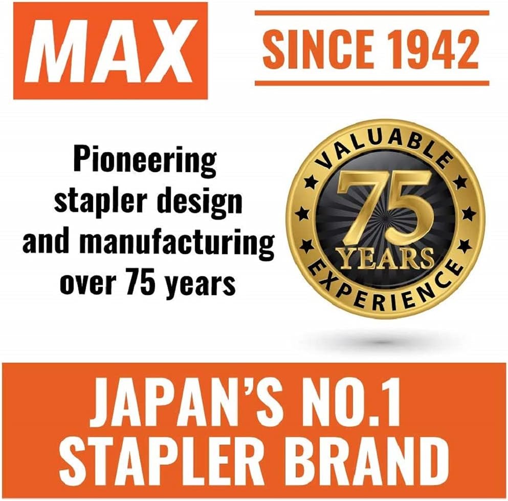MAX USA CORP. EH-70FII Heavy Duty Electric Flat Clinch Stapler - Powerful, Noiseless, Rapid, Automatic, Touchless Equipment, Gray/Black : Office Products