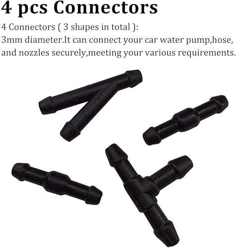 Miniatura 5 de BUENNUS Kit de manguera de líquido para limpiaparabrisas de automóvil, manguera rociadora de parabrisas de 78.7 in (78.8 pulgadas), repuesto de