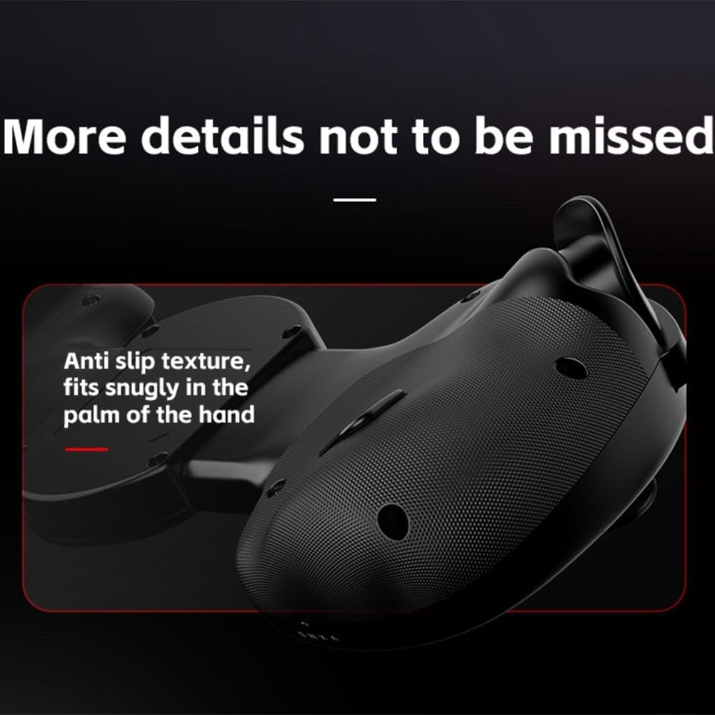 Mobile Cloud Gaming Controller con sensore giroscopio a 6 assi e modalità Turbo, gamepad cablato/wireless per Android per iOS Switch PC, design ergonomico in ABS, nero (bianco)