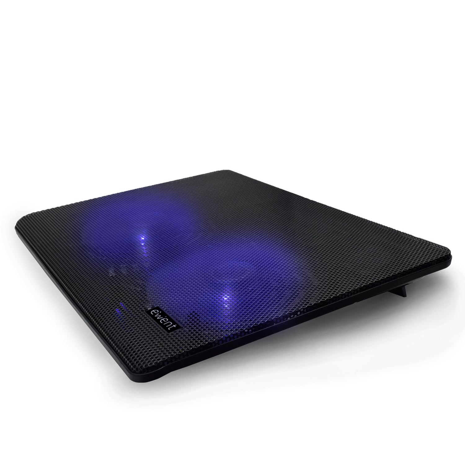 Ewent EW1256 Pad di raffreddamento a 2 ventole per Notebook fino a 17", Nero 34 x 25 x 2 cm