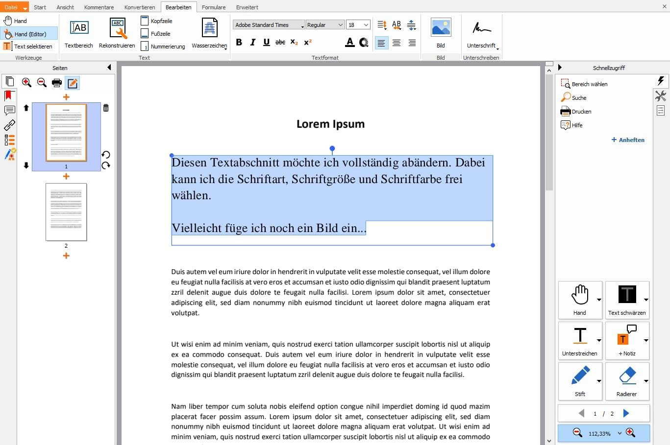 PDF Director 2 Plus - PDFs bearbeiten, konvertieren, schwärzen, schützen, Formulare ausfüllen für Win 11, 10, 8.1, 7