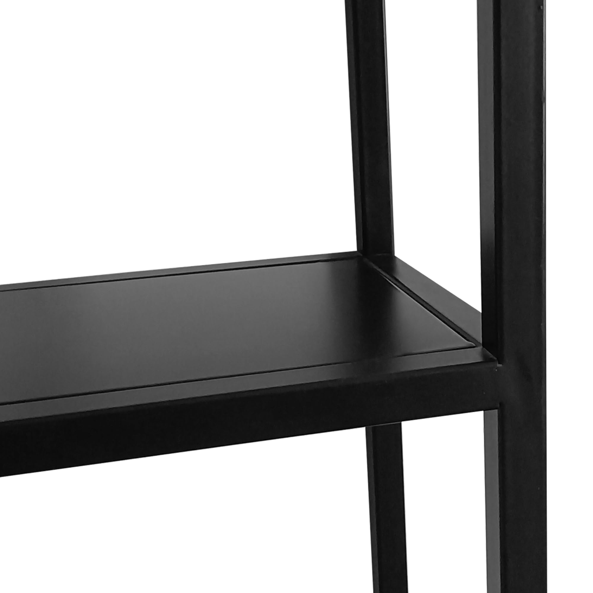 [en.casa] Scaffale da Parete con Scomparti Aperti Scaffale Pensile in Acciaio Mensola da Muro Libreria da Parete Stile Industriale 90 x 120 x 18 cm - Nero, opaco