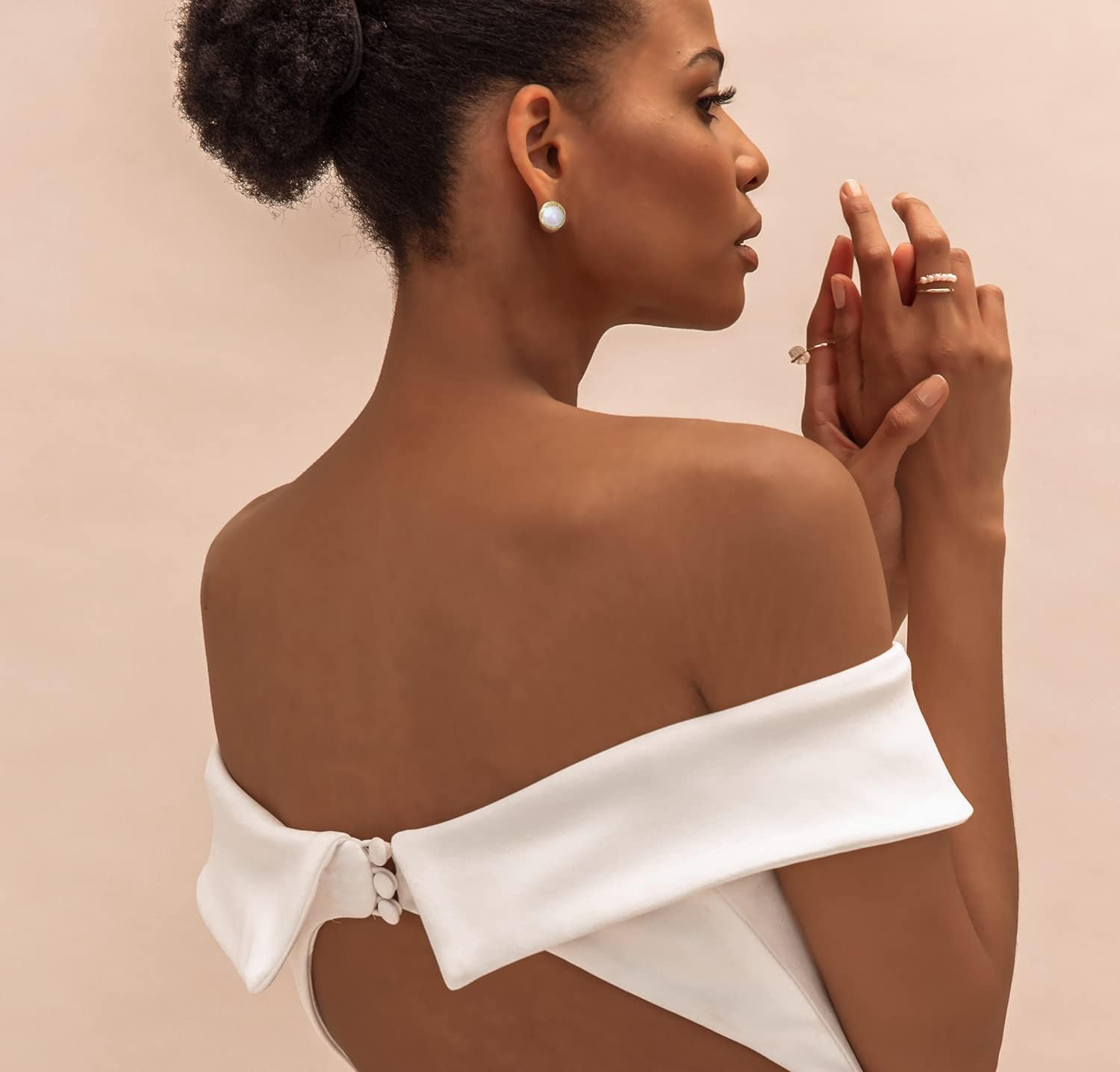 Gold-Plated Freshwater Cultured Pearl Stud Earrings | Genuine Real Pearl Jewelry for Women - Image 3