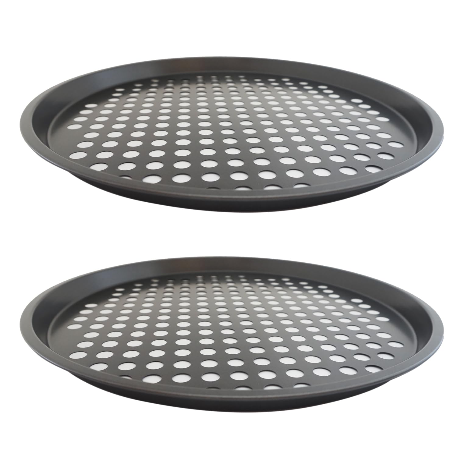 Pack Pizza Pan with Holes, Pizza Tray for Oven, Carbon Steel Perforated  Pizza Pans, Nonstick Round Pizza Baking Pan for Frozen Homemade Pizza Home