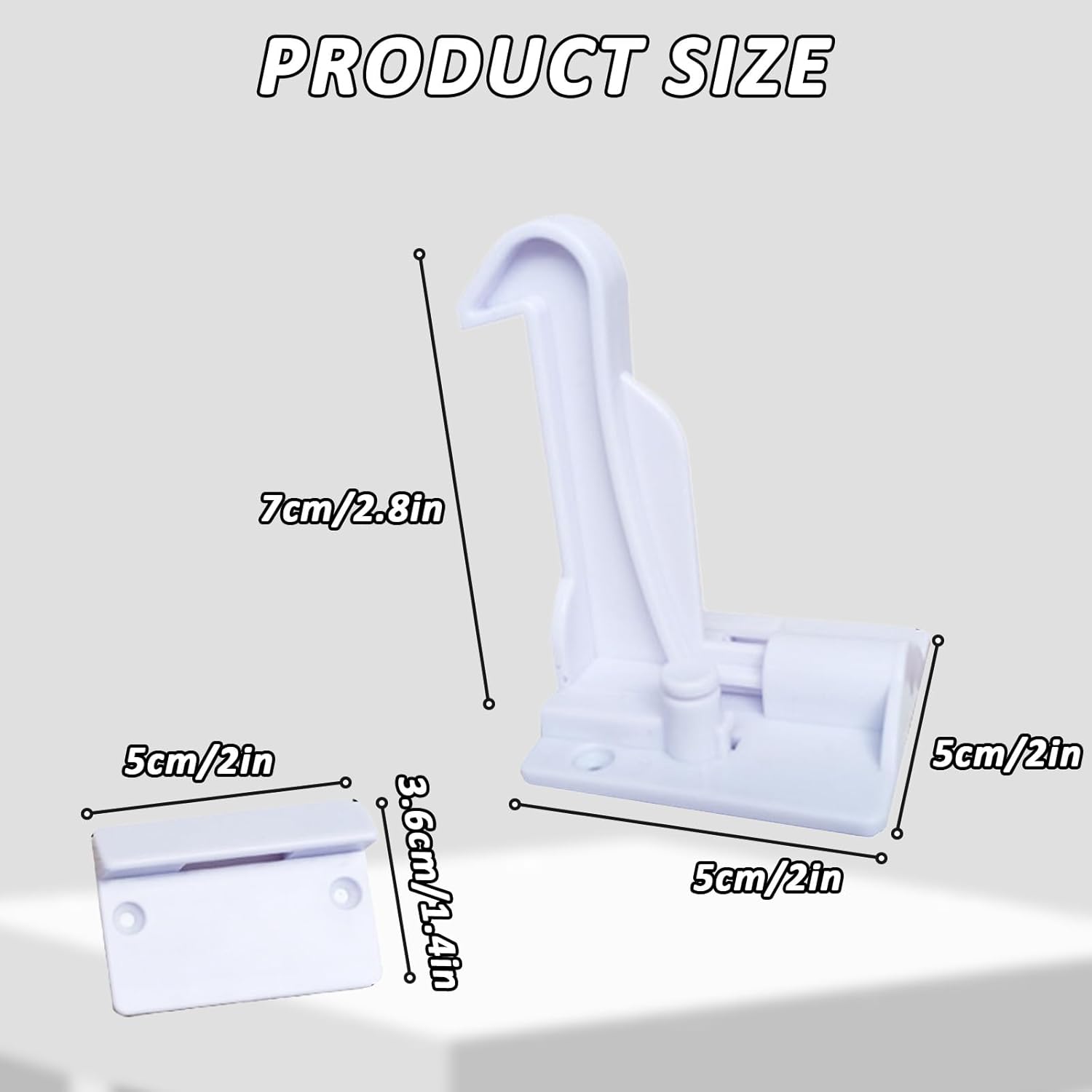 Upgraded Invisible Baby Proofing Cabinet & Drawer Latch Locks (10-Pack) – No Drilling or Tools Installation, Fits Countertop Overhangs, Universal Size for Cabinets & Furniture - White