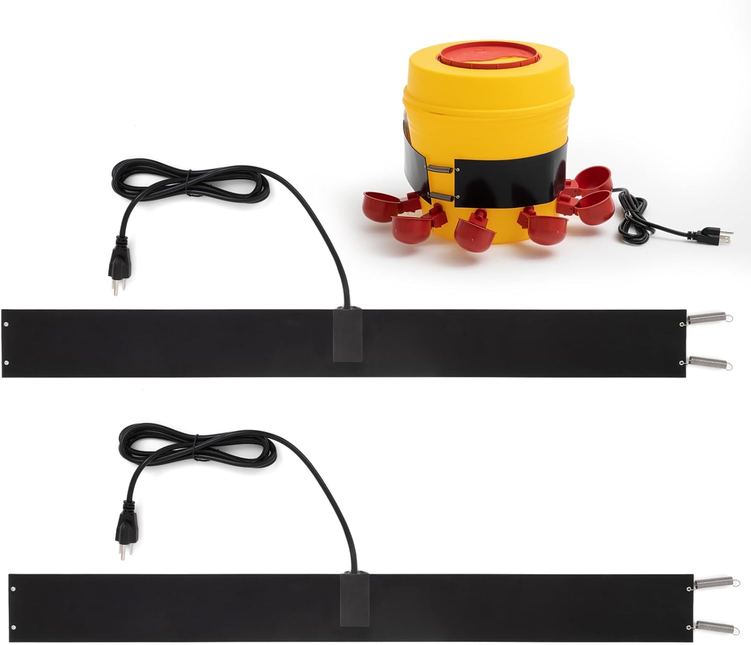 Thermostat Chicken Waterer Heater Self-Regulating Heating Bucket Belt for 2-5Gal Bucket with 6ft Power Cord for Freezing Winter Thermostat Chicken Water Insulation(Classic 2set)