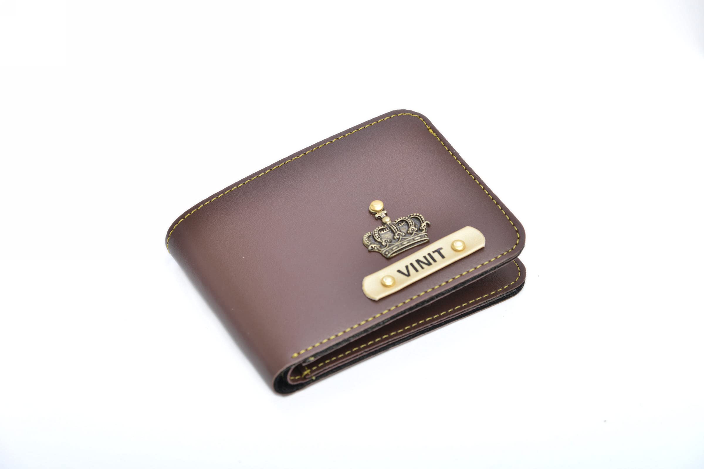 Customized Leather Wallet for Men | Personalised Name & Charm Leather Mens Wallet | Purse for Men Wallet |Gift for Man|Customized Wallets for Men (Brown)-image-32