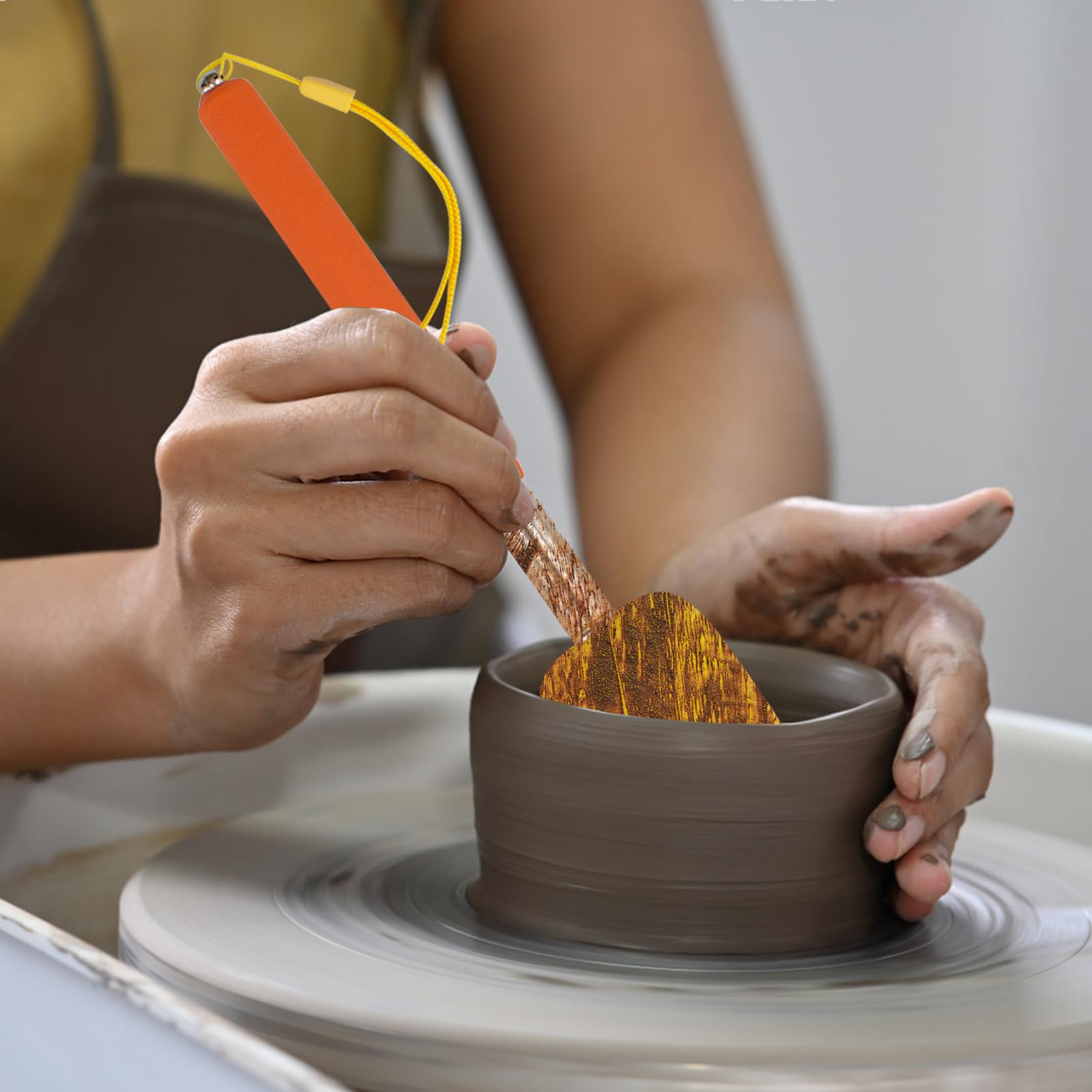 Adjustable Telescoping Sponge Stick - 23.6" Extendable Pottery Cleaning Tool With Rubber Handle