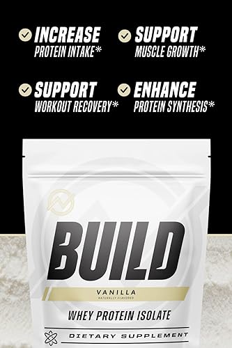 Miniatura 9 de Outwork Nutrition Build Whey Protein - Polvo aislado de proteína de suero  Bajo en lactosa, proteína en polvo sin gluten para el crecimiento