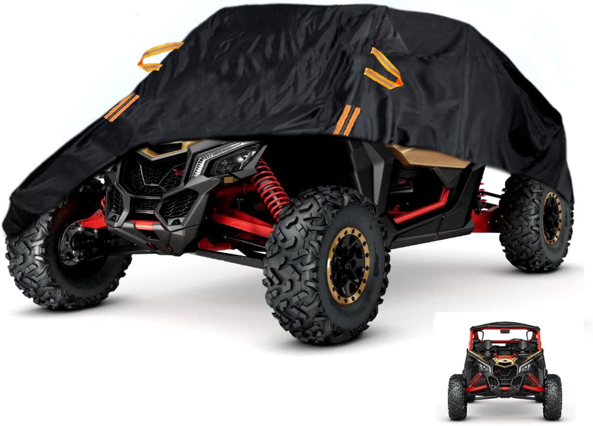Macosy UTV X3 Cover Waterproof Heavy Duty Oxford Cloth All Weather Protection Covers for Can-Am Maverick X3 XMR XRC MR R/X DS RS RC Turbo R 900 HO Polaris RZR/XP Turbo S, 2-3 Seater