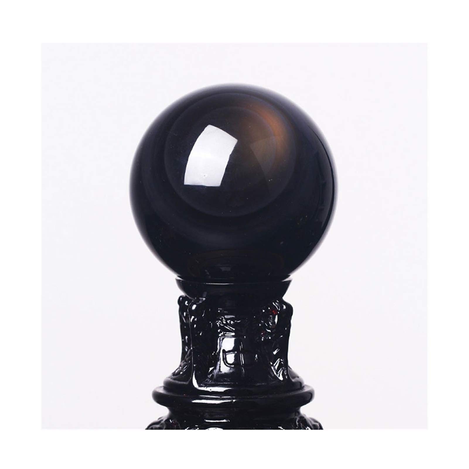 Boule de cristal d'obsidienne noire de qualité supérieure pour art divinatoire