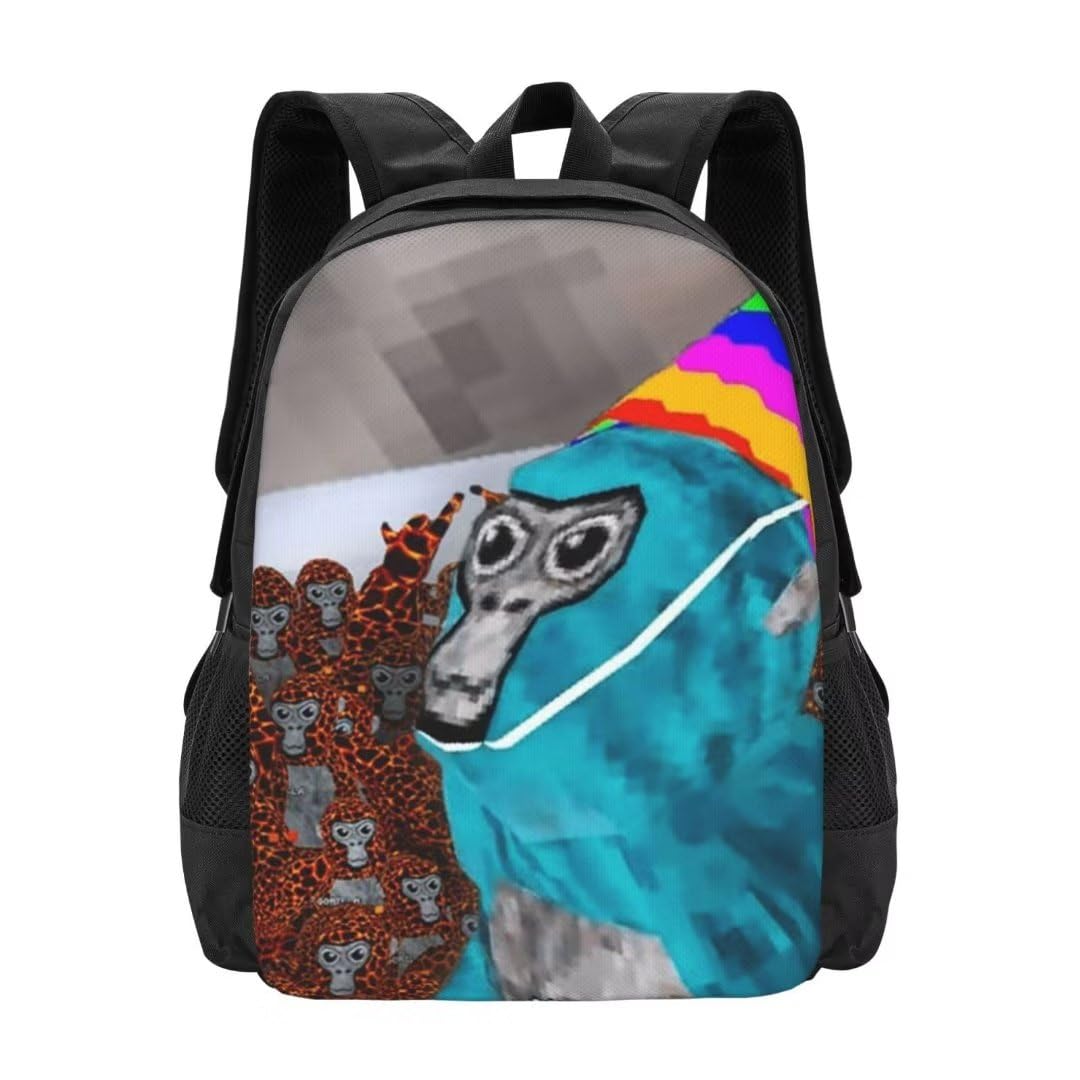 Melbrakin Gorilla Tag Backpack Monkey Backpacks Lightweight Large Capacity Casual Travel Daypack Fan Gift