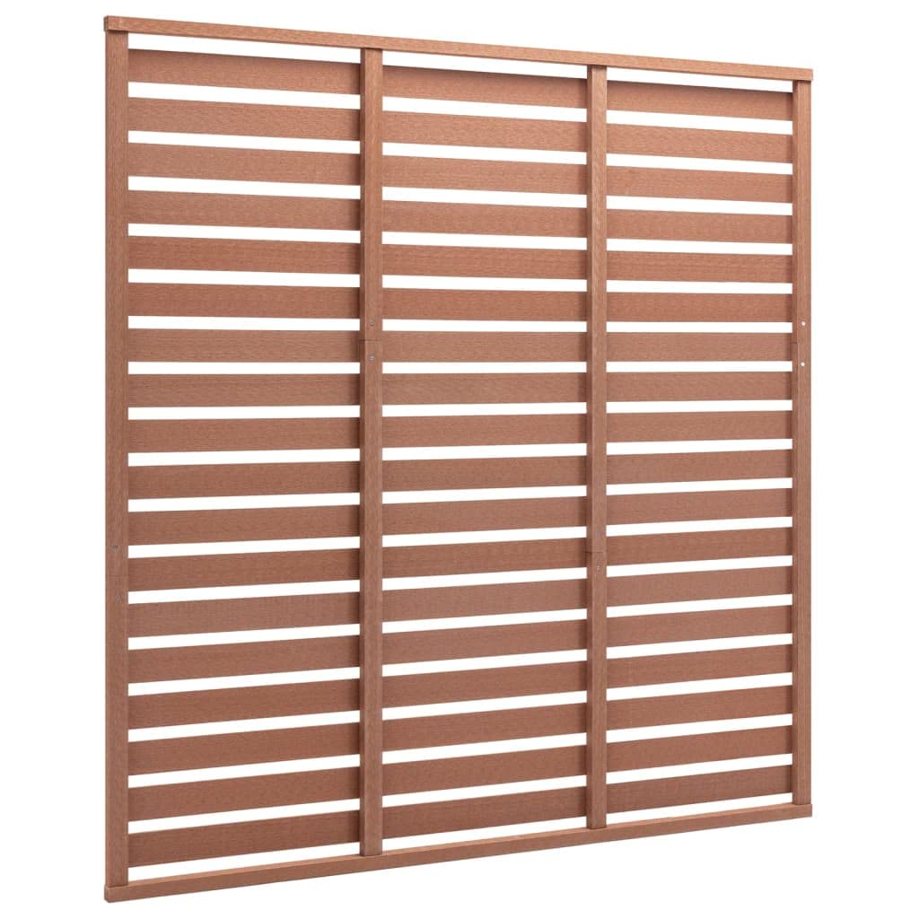 Zaunplatte WPC 180x180 cm Braun Modernes Latten-Design Gartenzaun Windschutz für Terrasse Balkon Beet Umzäunung