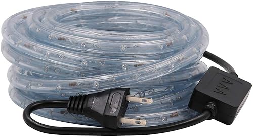 Vista 8 de Kit de luces de cuerda LED impermeables de 20 pies con 2 cables, 110V-120V, tira de luces de tubo PVC con 30 LEDM para fondo, exterior, Navidad