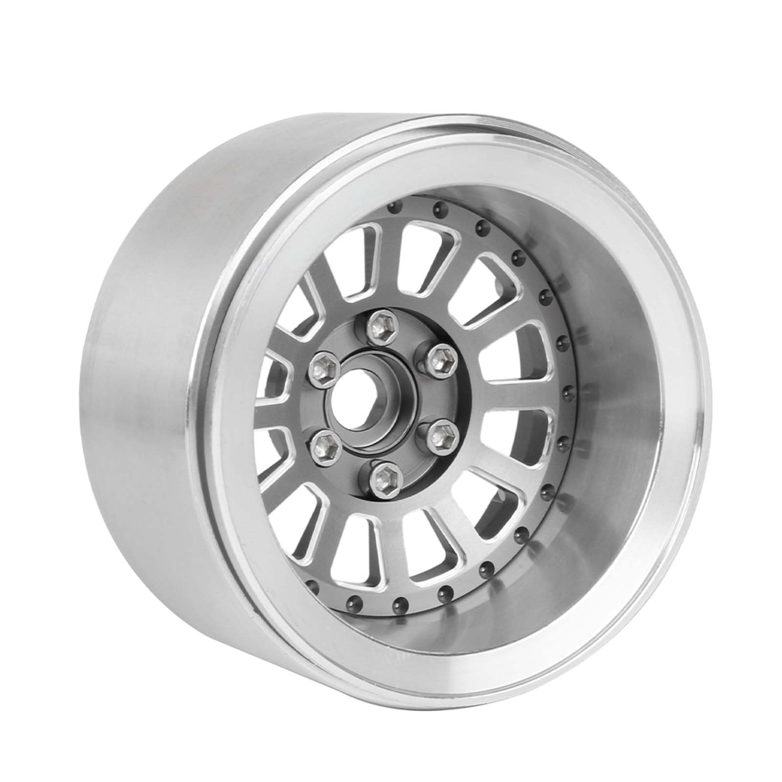 KEEDA Aluminum Alloy 2.2 Beadlock Wheel -10mm Offset 12-Spoke Rims for SCX10 RR10 TRX4 VS4-10 Gen8 1/10 RC Crawler Car Upgrade Parts (Gray) - Image 4