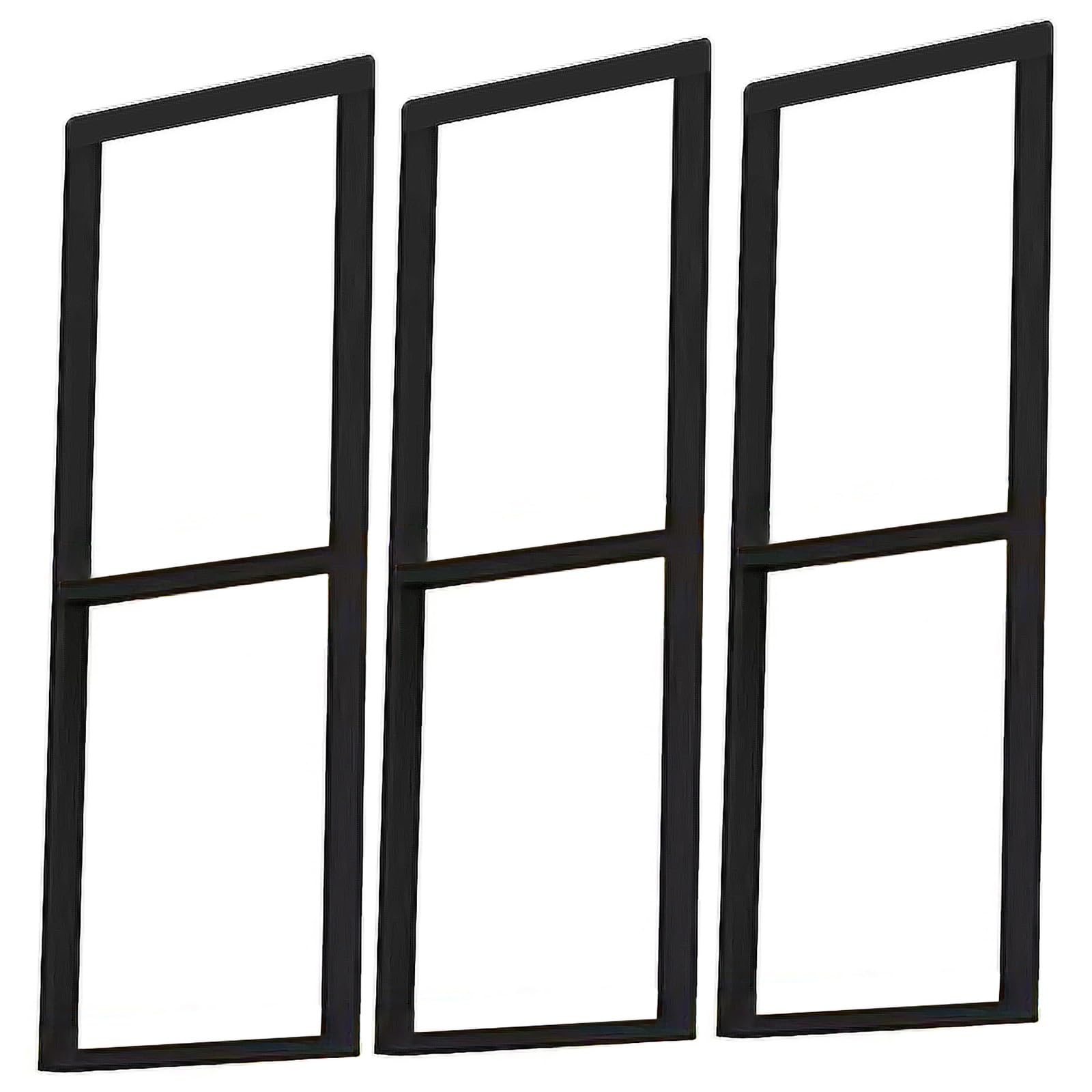 Support d'étagère tubulaire carré noir 30x60cm suspendu au plafond pour cuisine | Lot de 3