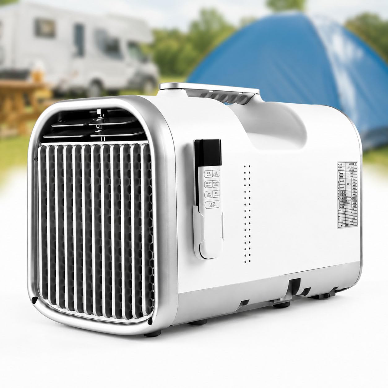 DIUNAOZI Small Portable Air Conditioner 5100 BTU | Camping AC Unit for Tent, Campervan | 1500W Mobile Cooler for Small Rooms, 4 Modes (Cool/Dry/Fan/Sleep), 61-90°F, Auto-Evaporation No-Drain V1pro