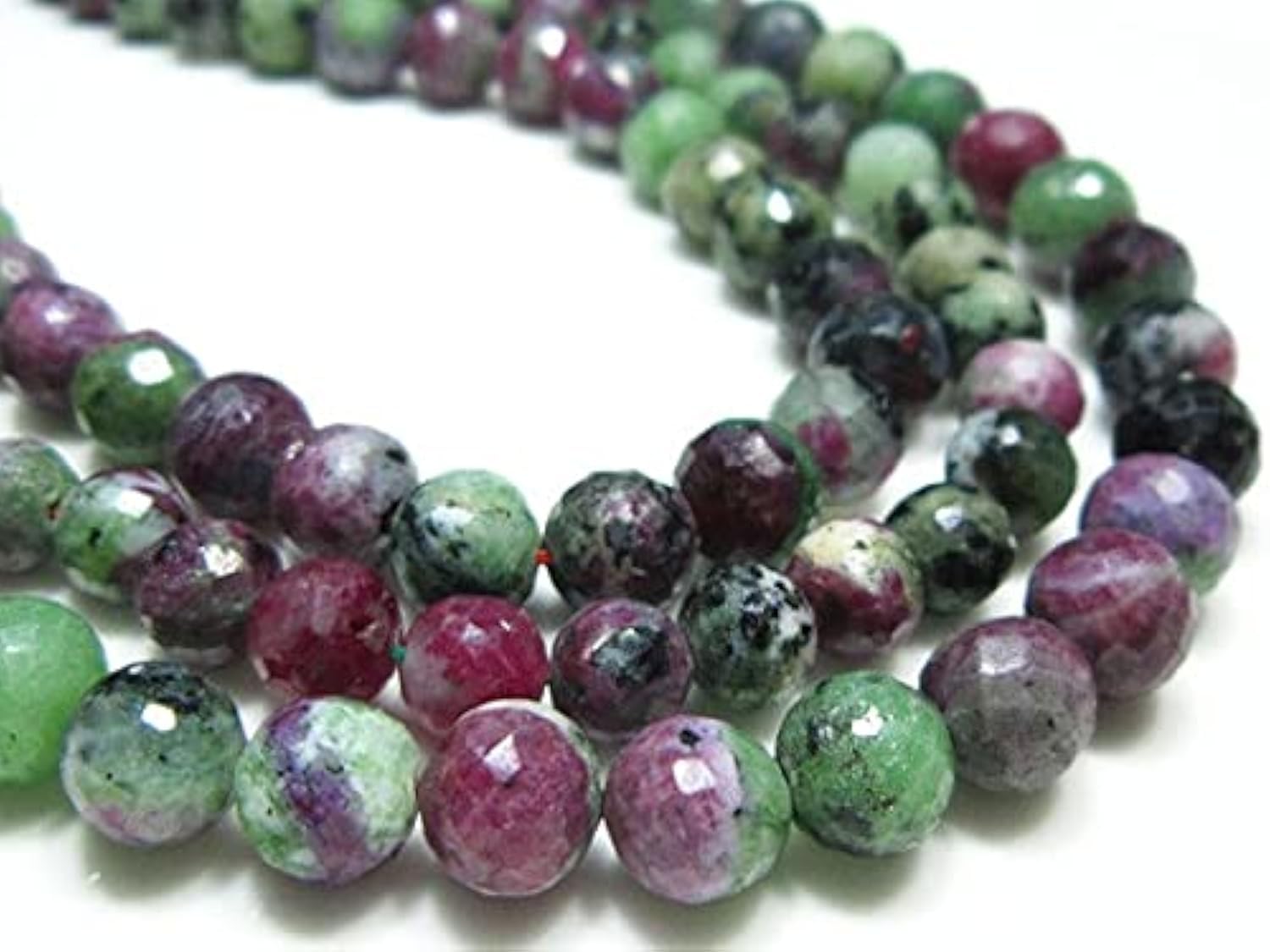 Rubis zoïsite perles disco 7mm fil pierre naturelle pour création de bijoux DIY