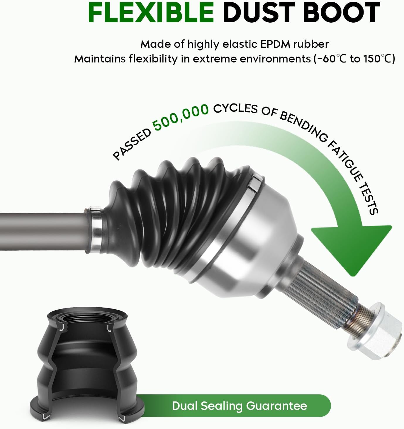 2 pcs Front CV Axle Shaft Assembly fits for Nissan Altima 07-12 (only for Automatic CVT Trans), 2013 Altima Only for Coupe BodyType, 08-13 Rogue FWD, 14-15 Rogue Select FWD,(Only fit for FWD)