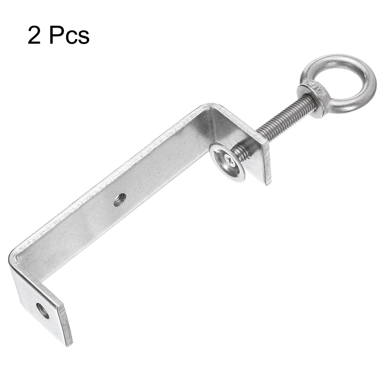 uxcell 2Pcs Stainless Steel C Clamp 120mm Wide Jaw Opening Wood Clamps for Woodworking Welding Building Household Mounting - Image 3
