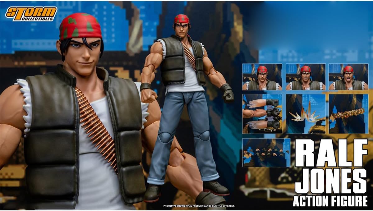 HiPlay Storm Toys The King of Fighters '98 Ultimate Battle Ralph Jones SKKF14 Action Figure, Painted Finished Product