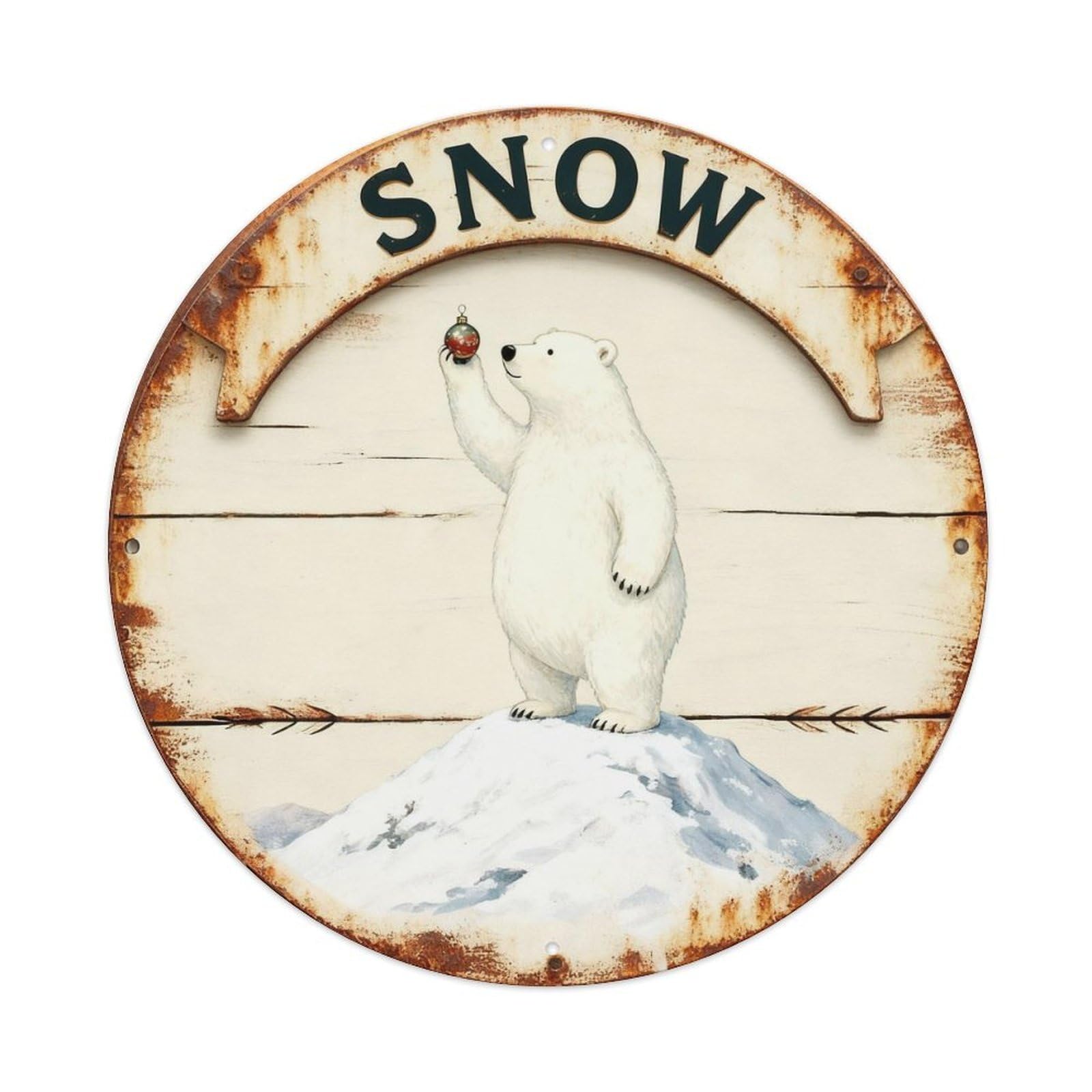 Snow Sign Metal Tin Sign Plaque