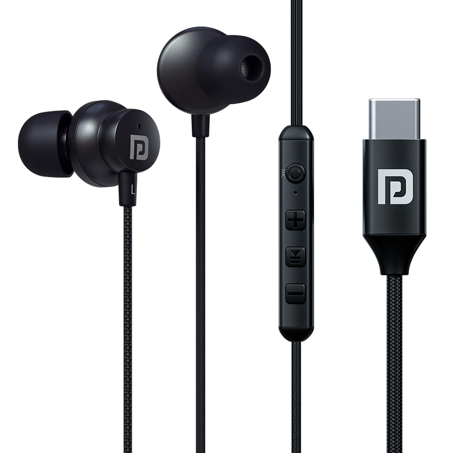 Portronics Conch Z ANC Type-C Wired Earphones with Active Noise Cancellation, 12mm Dynamic Drivers, HD Inline Mic, in-Ear Earbuds, Inline Controls, USB Type-C Audio (Black)-image-9