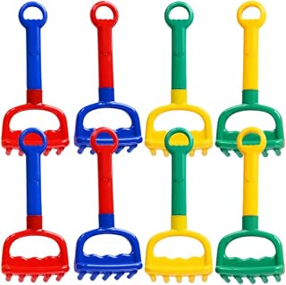 TOYANDONA Beach Sand Toys Kids Sand Rake 8pcs Beach Sand Rake Toy Colorful Plastic Rake Beach Sand Toy for Sandbox Beach Accessories Summer Sand Rake