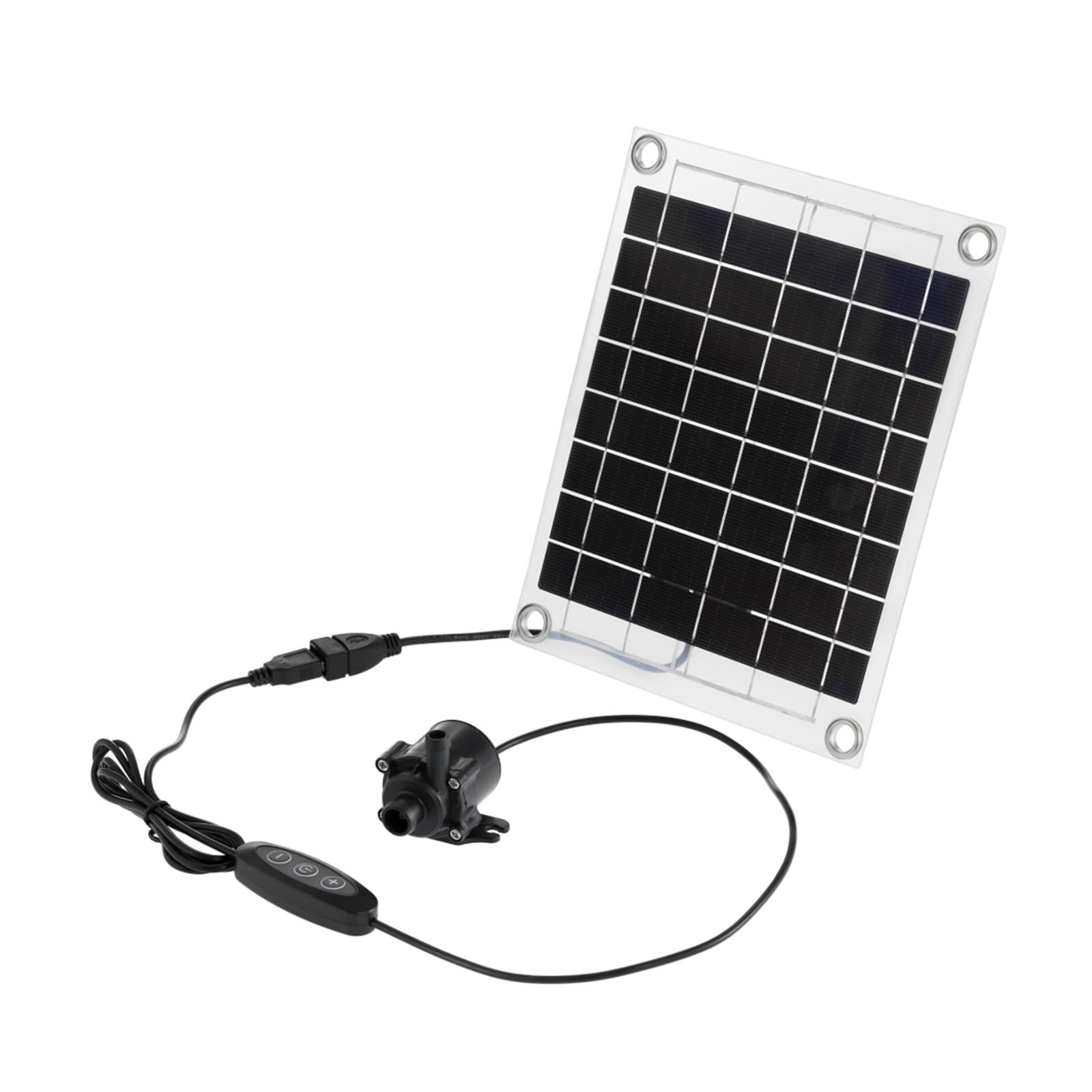 Pompa solare per laghetto Gruppo pompa acqua solare 10W Pannello fotovoltaico Pompa acqua fontana Pompa acqua temporizzazione regolabile ultra-silenziosa Pompa acqua stagno for pesci Giardino con comp