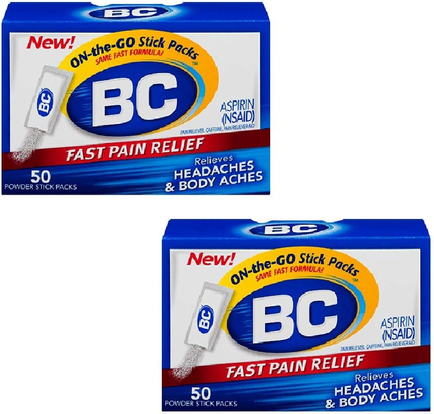BC Pain Relief Powders, 50 Each (Pack of 2)