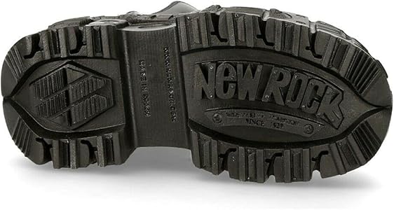 Amazon.com | New Rock Ankle Boots BIOS107-V1 TANK Black VEGAN