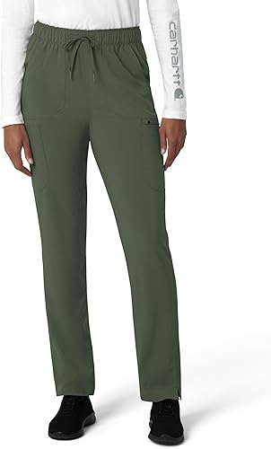 Carhartt Force Cross-Flex Women's Straight Leg Cargo Scrub Pant, Olive, 2XL PET
