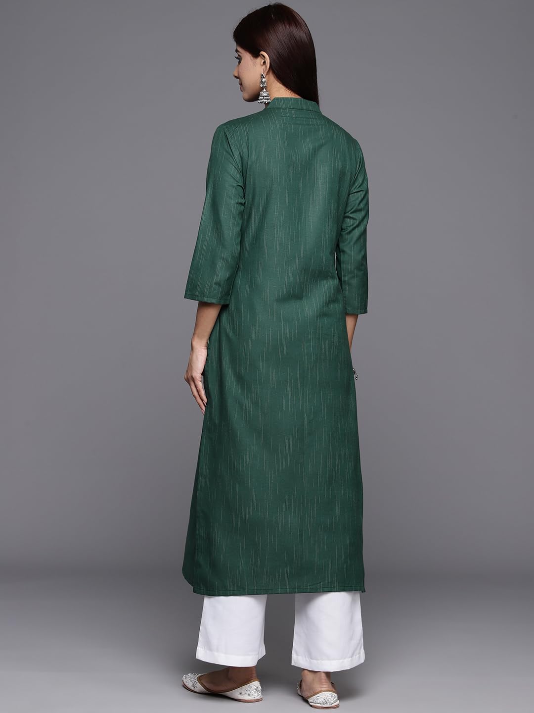 Varanga Women's Cotton Kurta (Vkur1888_Sea Green