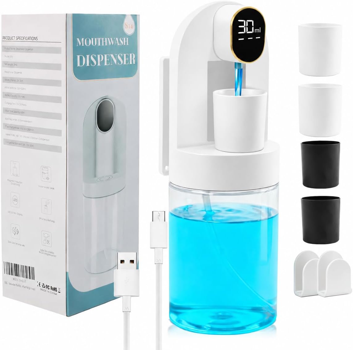 Mouthwash Dispenser White