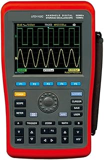 Oscilloscope, Handheld Digital Storage Oscilloscope 1102C 100MHz Oscilloscope Multimeter 2 Channels DC AC Voltage Current Measurement USB Oscilloscopes + Signal Source +Multimeter Test
