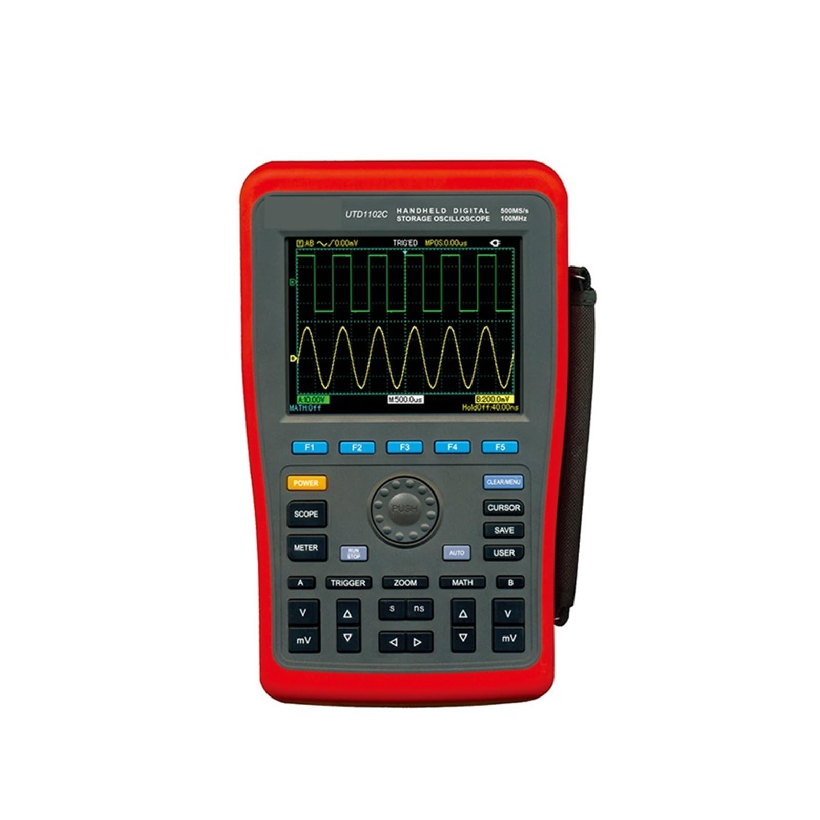 Oscyloskopy laboratoryjne, Ręczny oscyloskop cyfrowy 1102C 100MHz oscyloskop multimetr 2 kanały DC AC pomiar napięcia prądu,Dokładny Pomiar