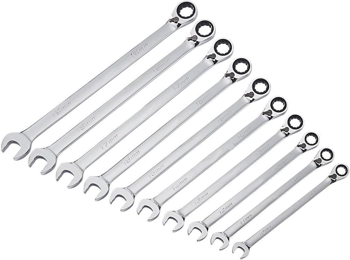 Generic Icon Professional Ratcheting Combination Wrench Set, Metric 10 ...