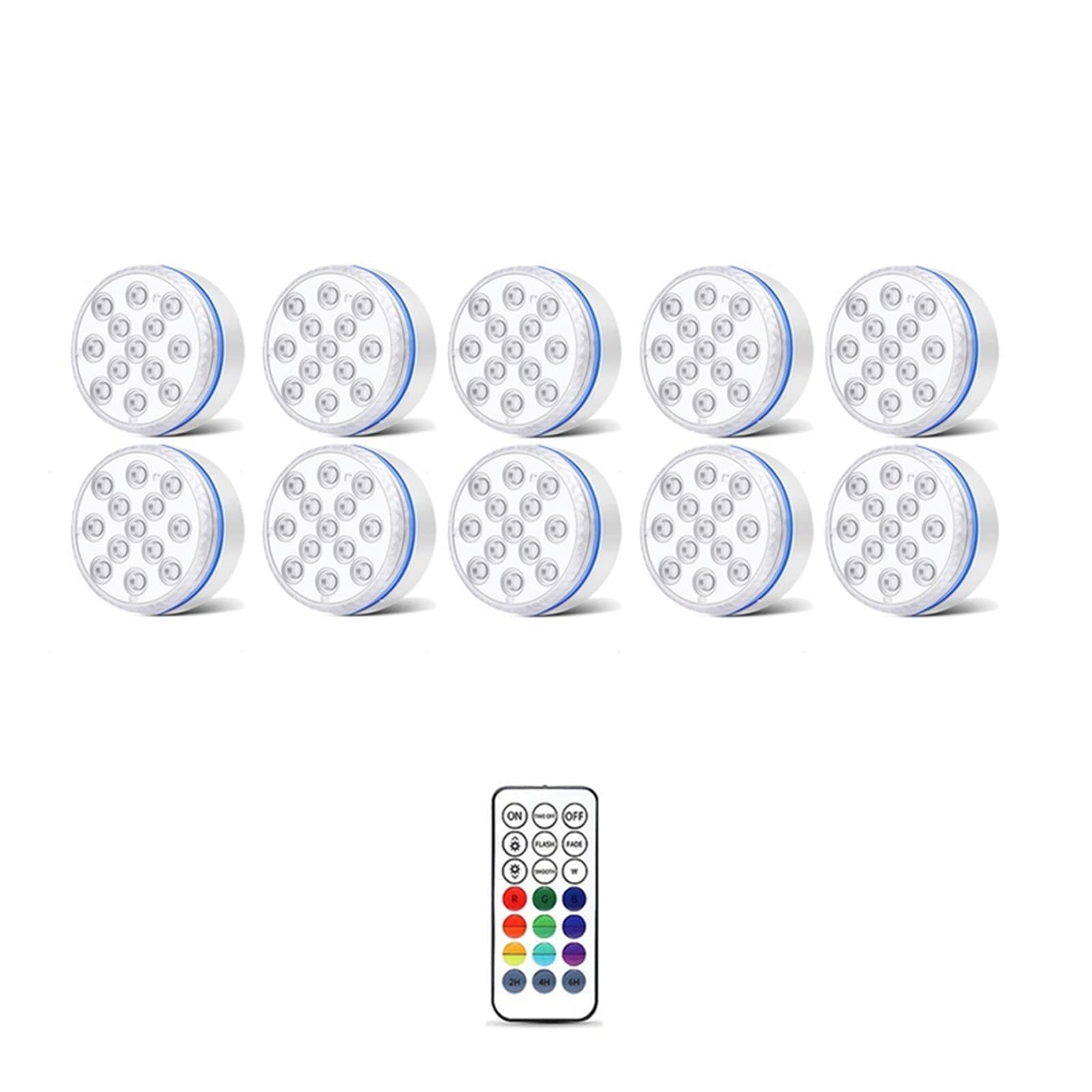 Pool Light Underwater Swimming Lighting Wireless Submersible LED IP68 Outdoor Spotlight for Aquarium Fish Tank Pond Low Energy Consumption