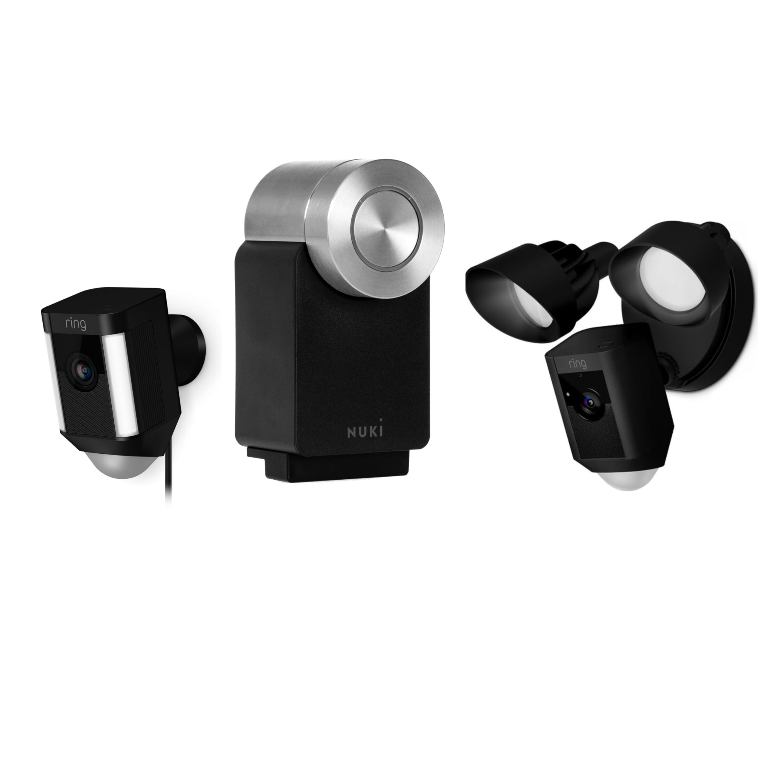 Nuki Smart Lock Pro (4th generation), smart door lock with Wi-Fi and Matter for remote access, electronic door lock turns your smartphone into a key, with Power Pack, for Euro Profile Cylinder, Black