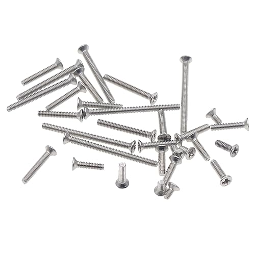 Miniatura 10 de Metric M1 M1.2 M1.4 M1.6 M2 Phillips avellanadocabeza plana de acero inoxidable, kit surtido de tuercas