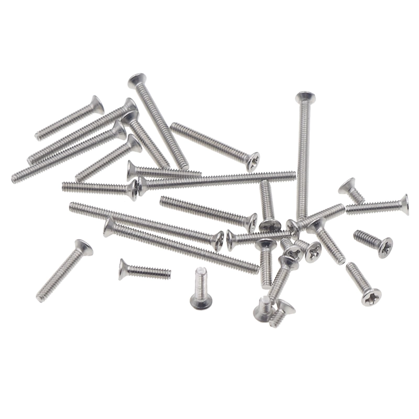 HVAZI M2 Stainless Steel Phillips Flat Head Screws Assortment Kit - 160 Pcs, 8 Sizes, 304 Grade