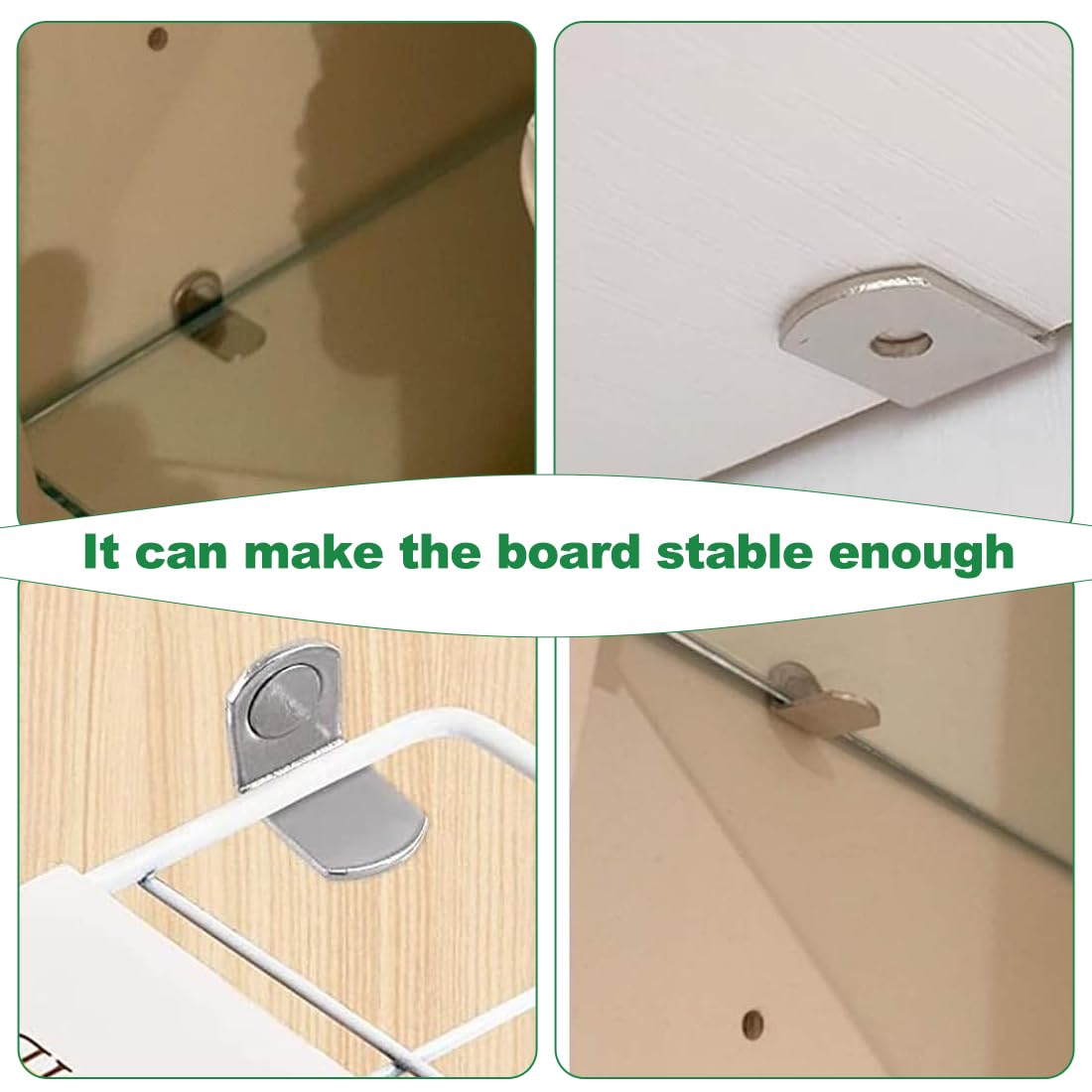 20 Pezzi Supporti Mensola A L In Acciaio Inox - Perni Da 5mm Per Mensole Vetro O Legno - Foto 8