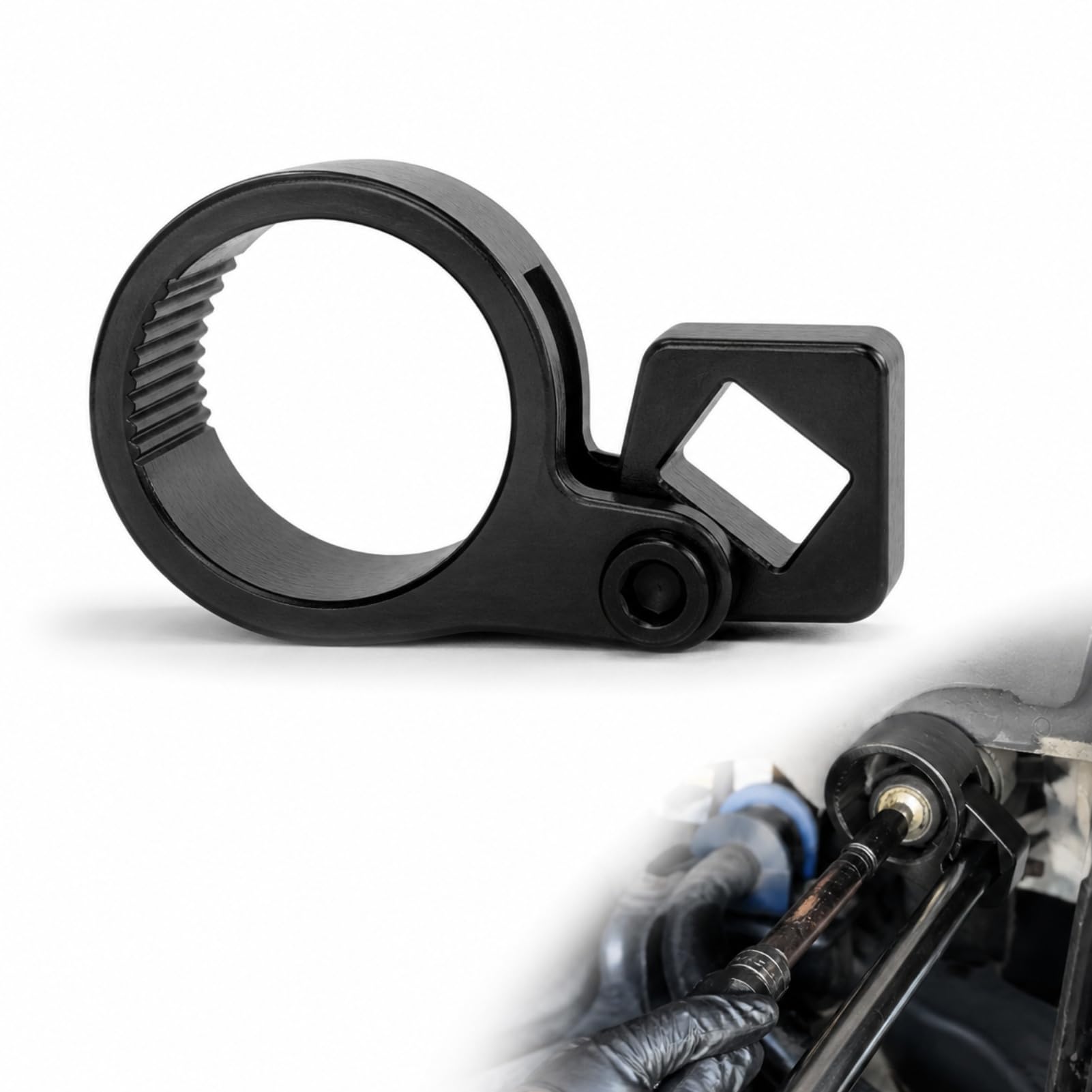 1 strumento universale per la rimozione del binario dello sterzo dell'auto, chiave del tirante per auto da 27 mm e chiave del tirante da 42 mm, robusto e nero, con capacità di 27 mm fino a 42 mm
