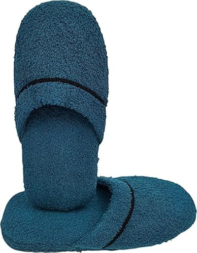 INGROSSO MERCERIE LCF - Zapatillas para hombre, 100% algodón, antisudor, lavables, ligeras, transpirables. Producción artesanal italiana, talla 39/43 (VERDE INTENSE)