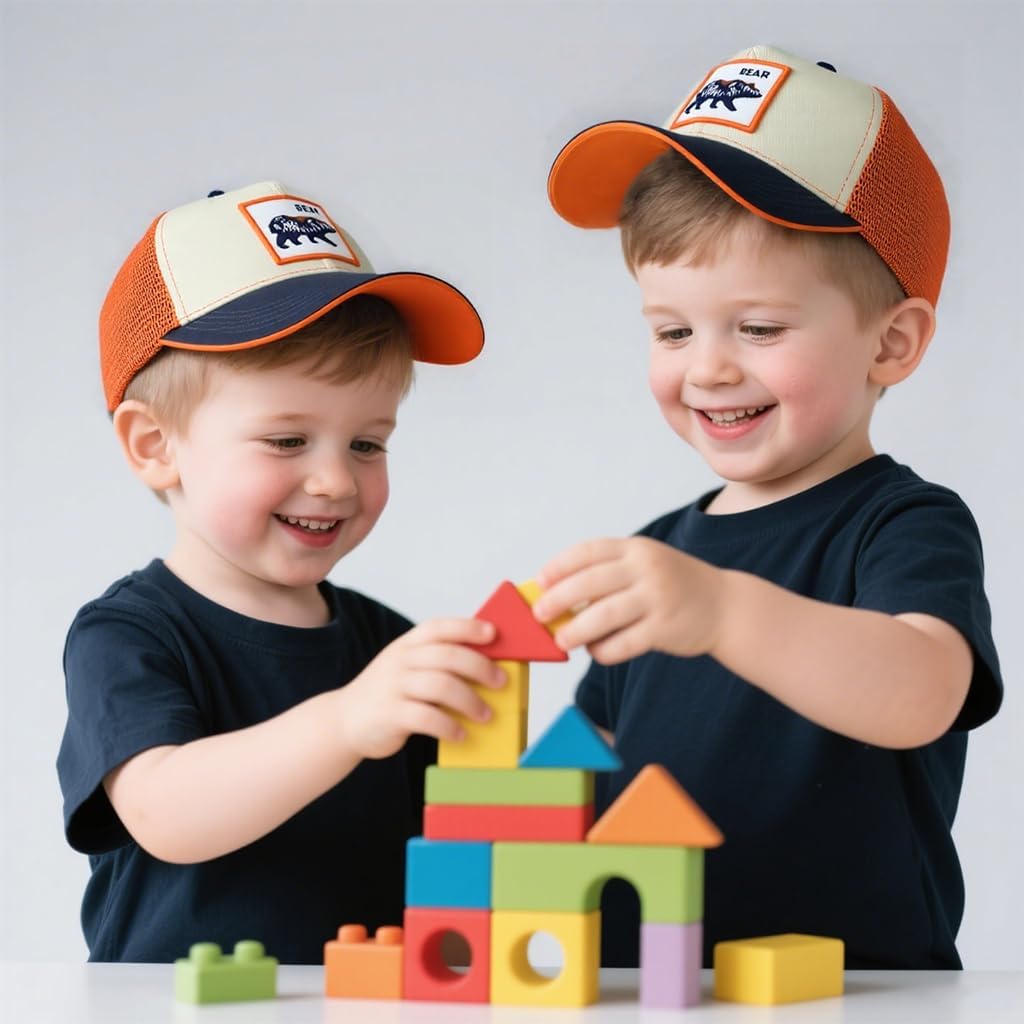 Toddler Trucker Hats for Boys and Girls Adjustable Mesh Snapback Baseball Cap for Kids Age 2-6 - Image 6