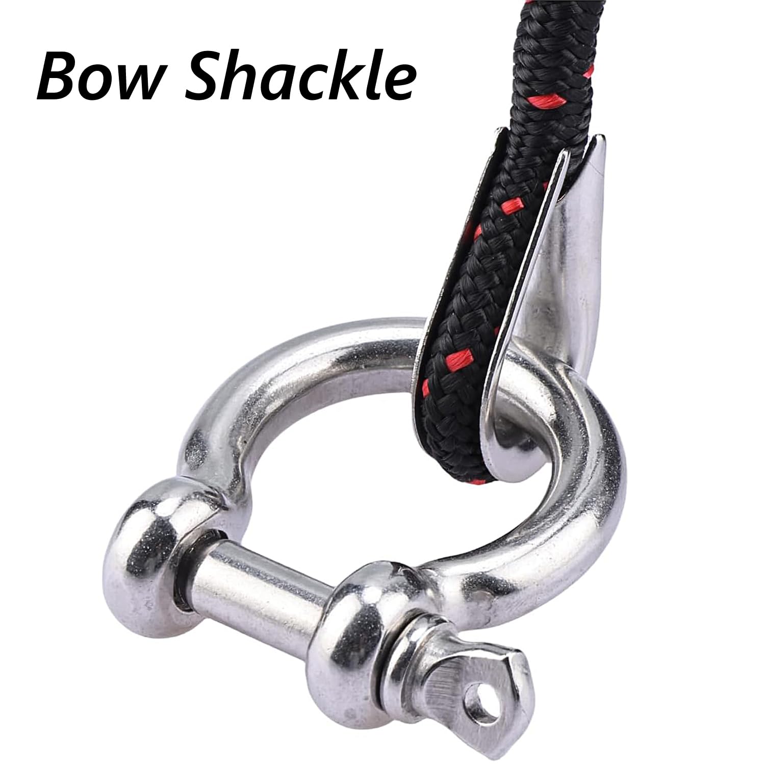 Bow Shackle Reedny 304 Stainless Steel 5/32", 1/4", 5/16",3/8", 1/2", 9/16" Heavy Duty D Ring Shackles Screw Pin Anchor Shackle for Chains Wirerope, Boat, Accessories (5/32'' 8Pcs) - Image 3
