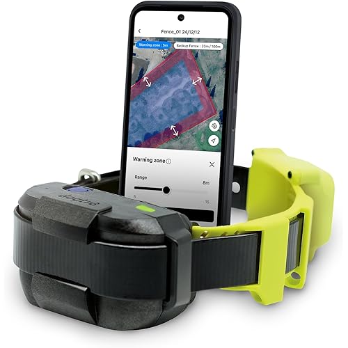 Dogtra GPS Fence – No Subscription, Custom Wireless Dog Fence with App, Smart Guidance & Return Reminder Tone/Vibration/Correction, IPX9K Waterproof Rechargeable Collar, Safe Freedom for Dogs 15 Lbs+
